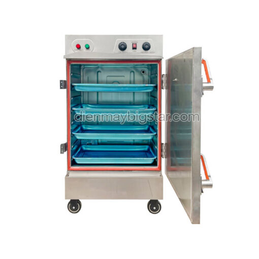 Tủ nấu cơm công nghiệp 8 khay dùng điện + hẹn giờ - Ảnh 2