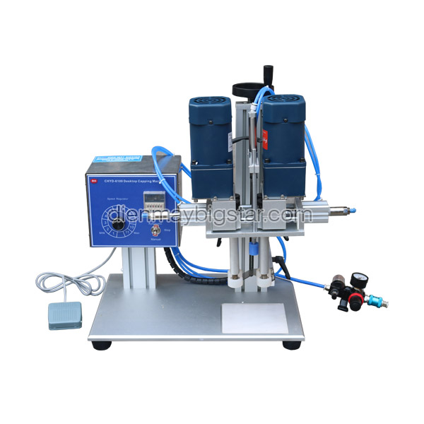 Máy vặn nắp chai tròn bán tự động 14 Máy vặn nắp chai tròn bán tự động