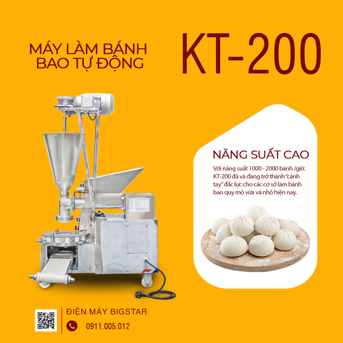 máy làm bánh bao tự động KT-200