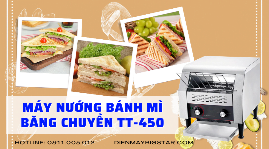 Máy nướng bánh mì băng chuyền TT-450