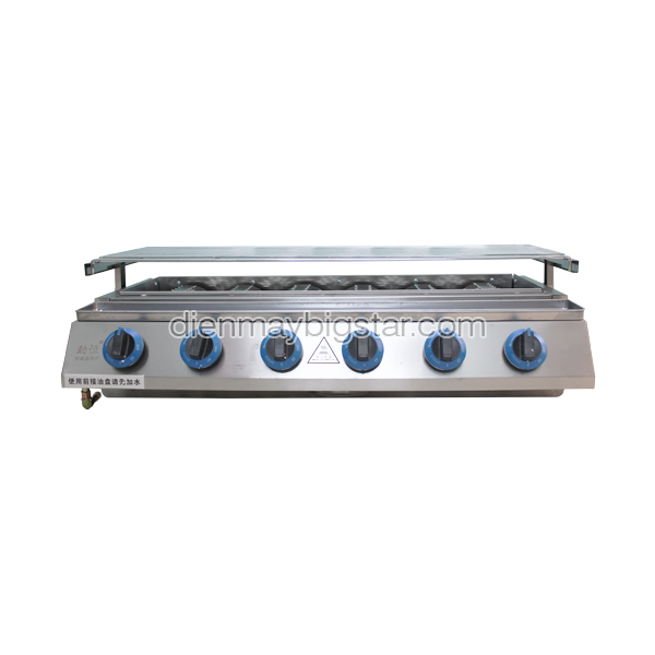 Bếp nướng gas 6 họng dài F006 10 Bếp nướng gas 6 họng dài F006 - Ảnh 2