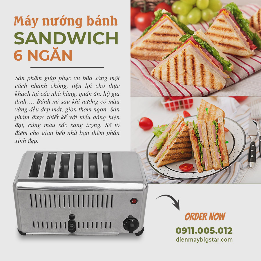 Máy nướng bánh sandwich 6 ngăn HET-6 17 May nuong banh sandwich 6 ngan banner 1