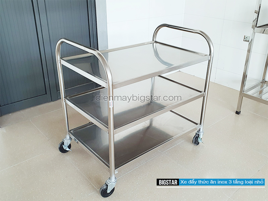 xe day thuc an inox 3 tang loai nho 1