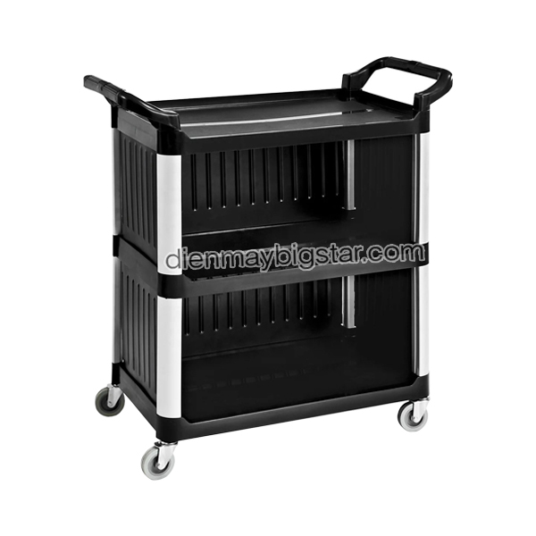 Xe đẩy thức ăn bằng nhựa 3 tầng 5 Xe đẩy thức ăn bằng nhựa 3 tầng