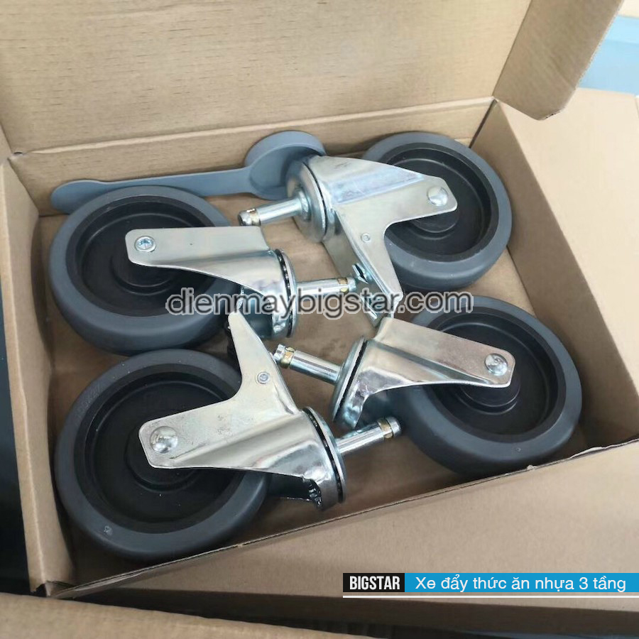 Xe đẩy thức ăn bằng nhựa 3 tầng 11 xe day thuc an bang nhua 3 tang 3
