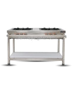 Bếp hầm gas công nghiệp 2 họng có chân BS-2GC