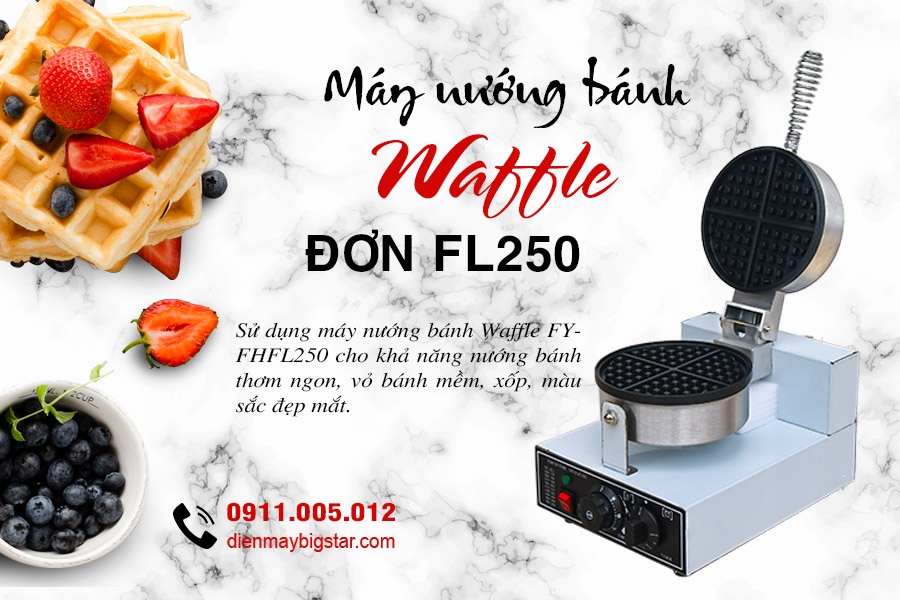 May nuong banh waffle don FL250 banner