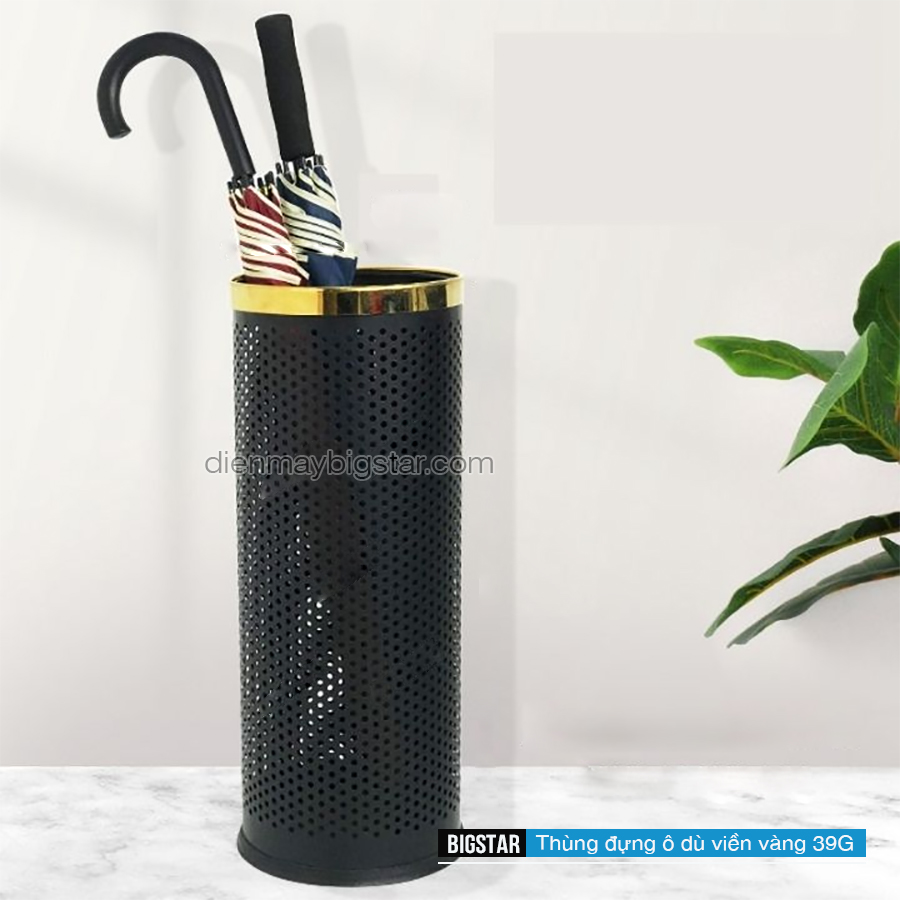 Thùng đựng ô dù viền vàng 39G