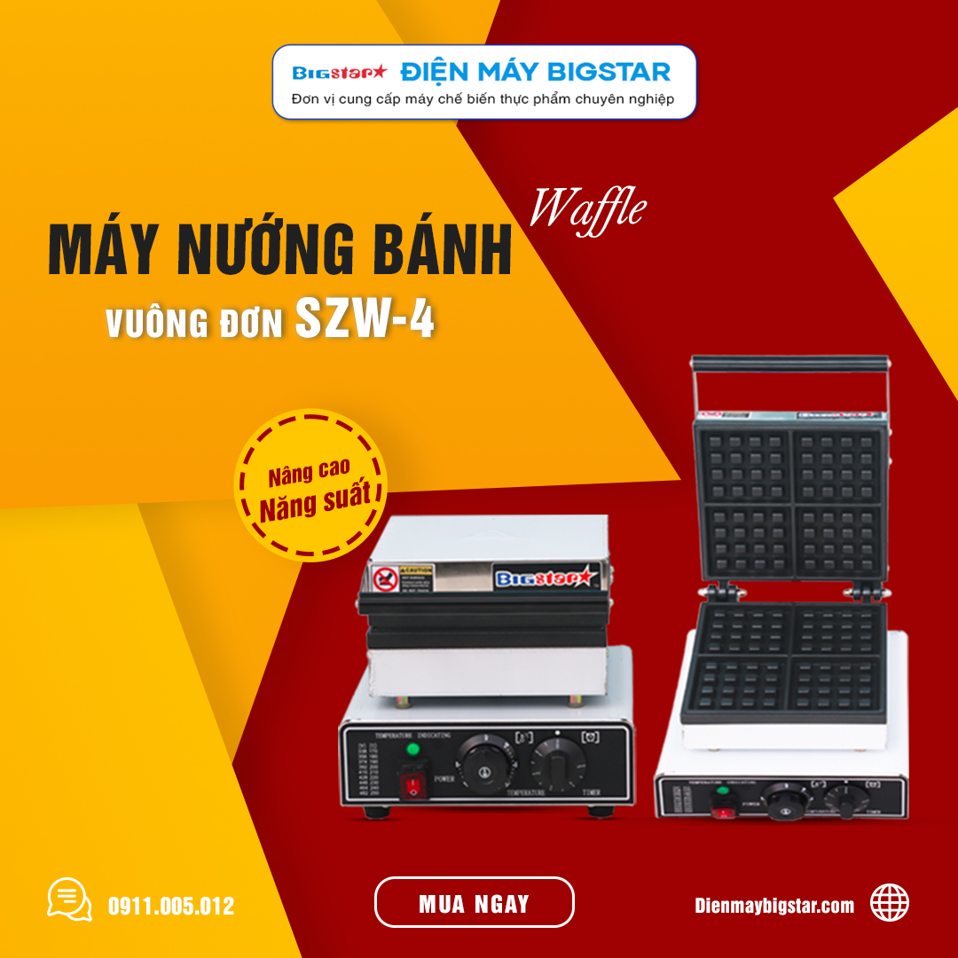 may nuong banh Waffle vuong don SZW 4 banner