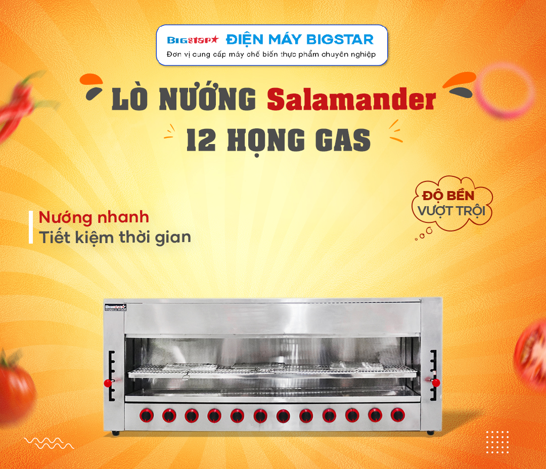 lo nuong Salamander 12 hong gas banner