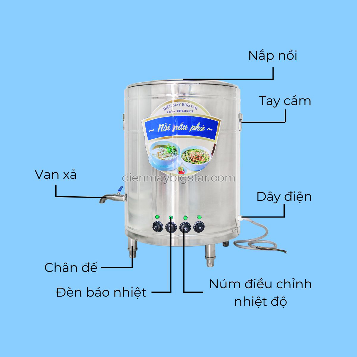 Noi dien nau pho 160 lit 1.8