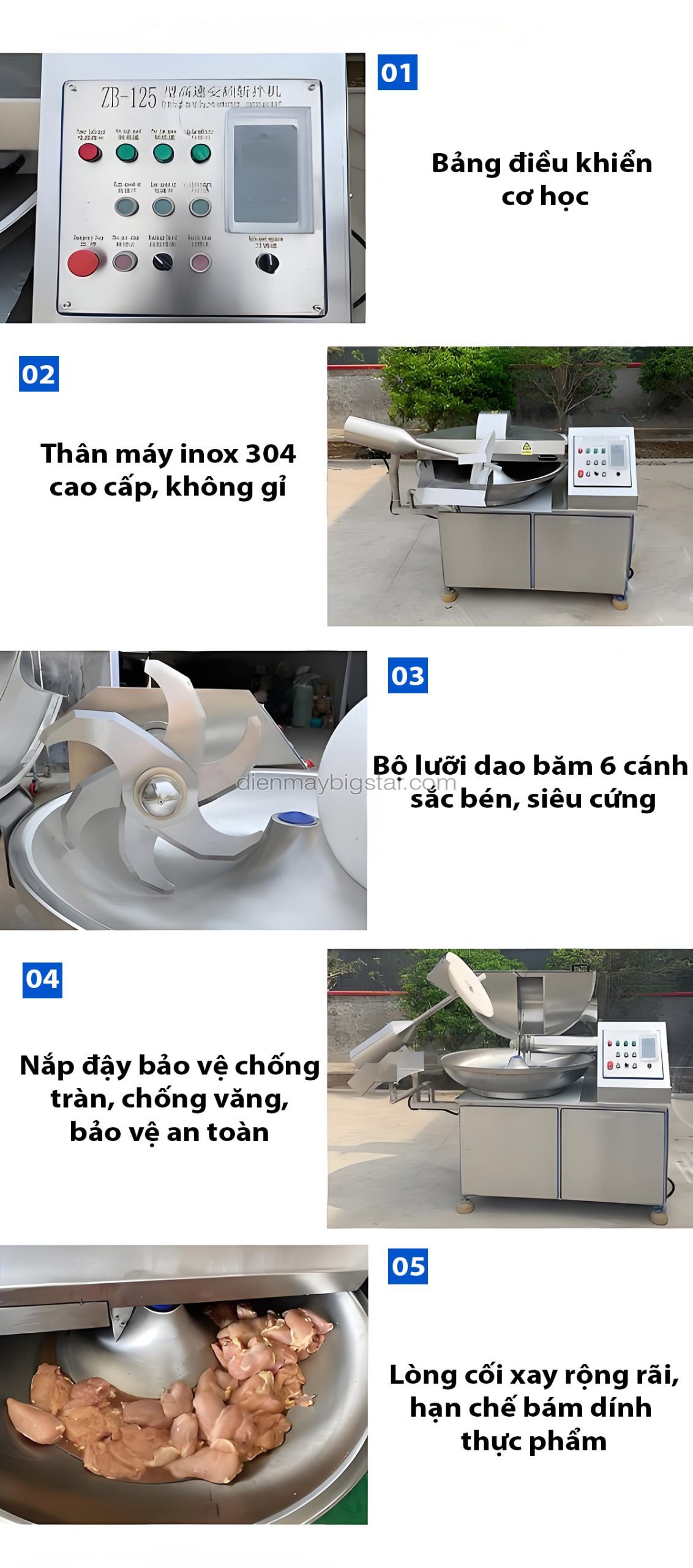 máy băm nhuyễn thịt tự động ZB-125