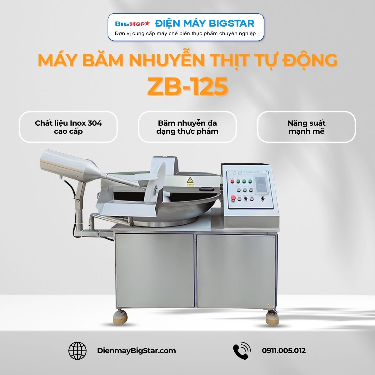 máy băm nhuyễn thịt tự động ZB-125