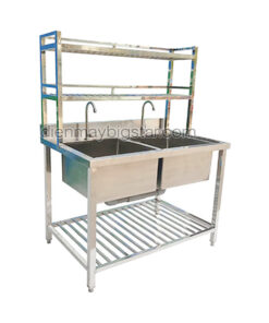 chau rua inox doi ke 2 tang