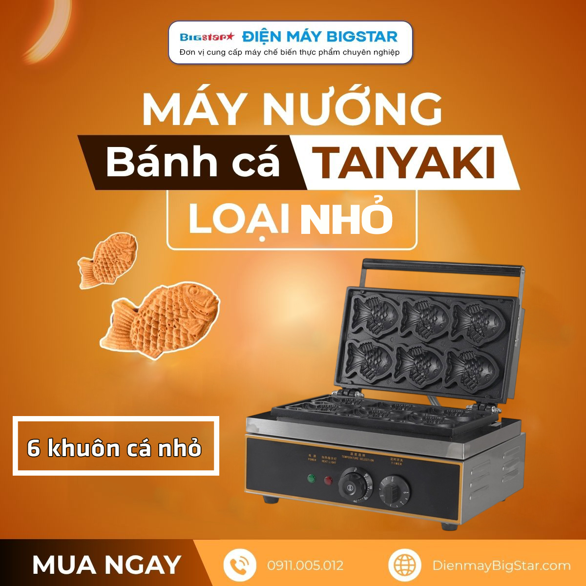 may nuong banh ca taiyaki loai nho banner