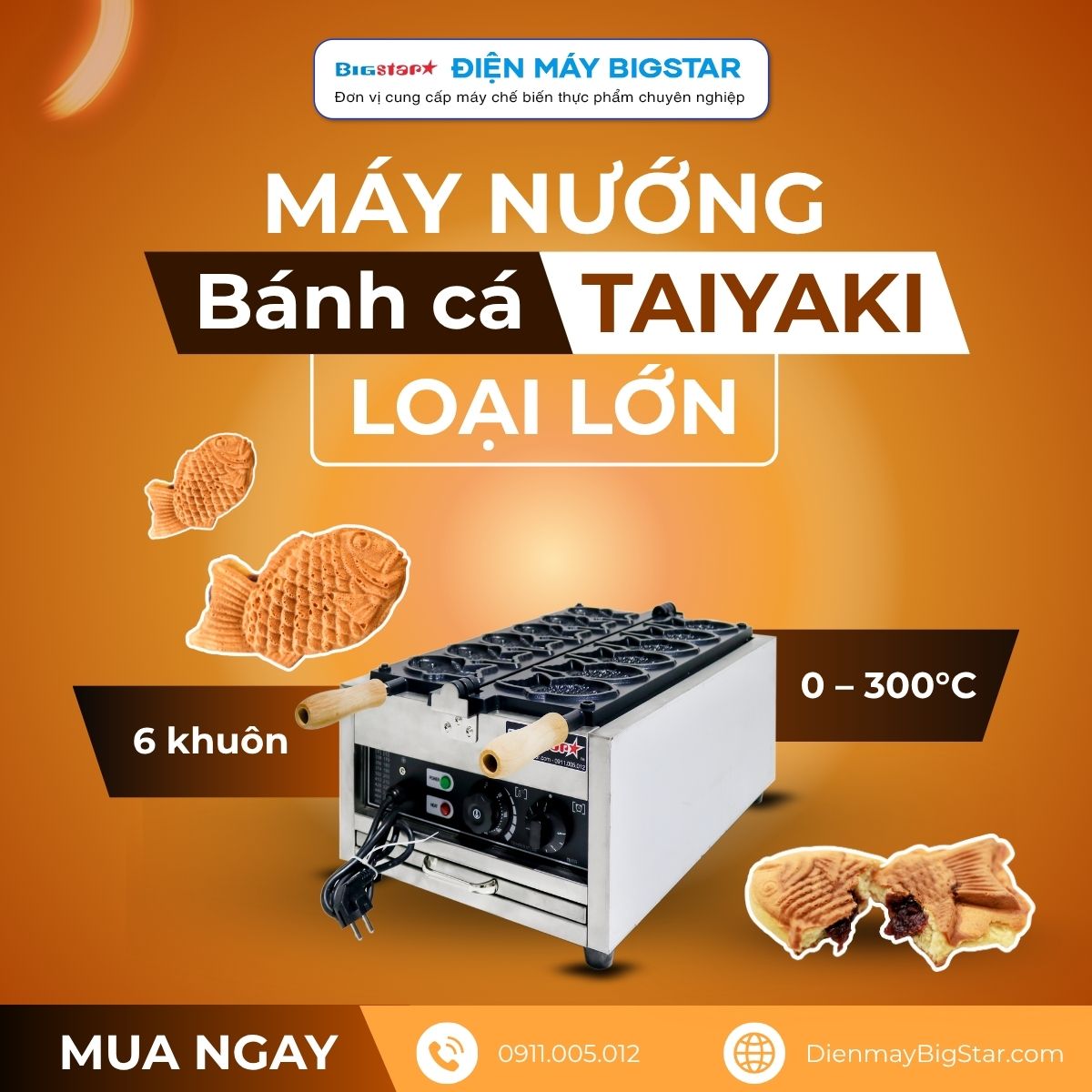 Máy nướng bánh cá Taiyaki loại lớn 17 may nuong banh ca taiyaki loai lon banner
