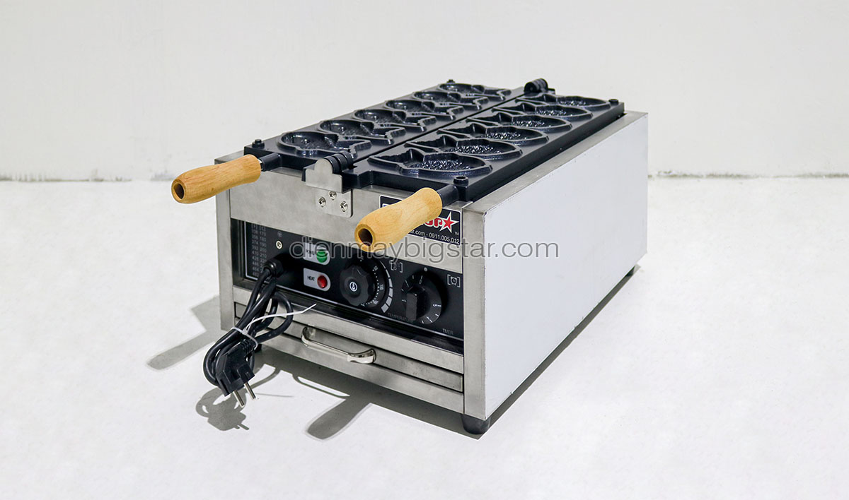 Máy nướng bánh cá Taiyaki loại lớn 24 may nuong banh ca taiyaki loai lon 1.6