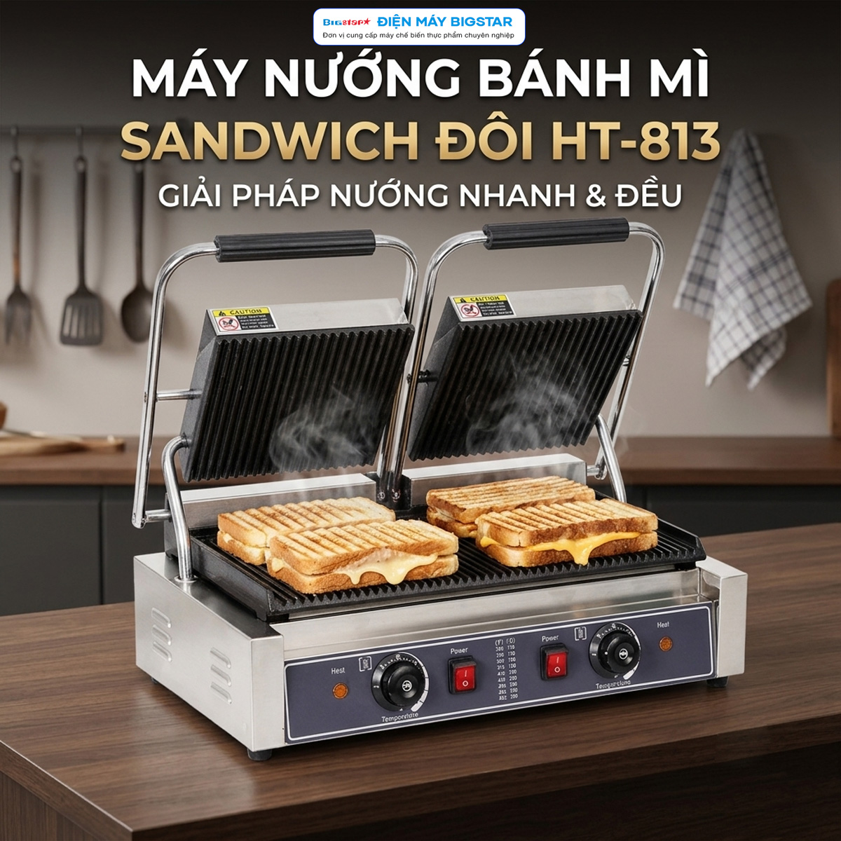 may nuong banh mi sandwich doi HT 813 4