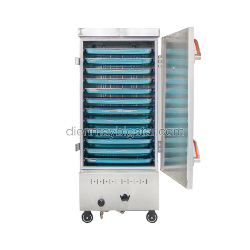 Tủ nấu cơm 12 khay gas công nghiệp - Ảnh 2