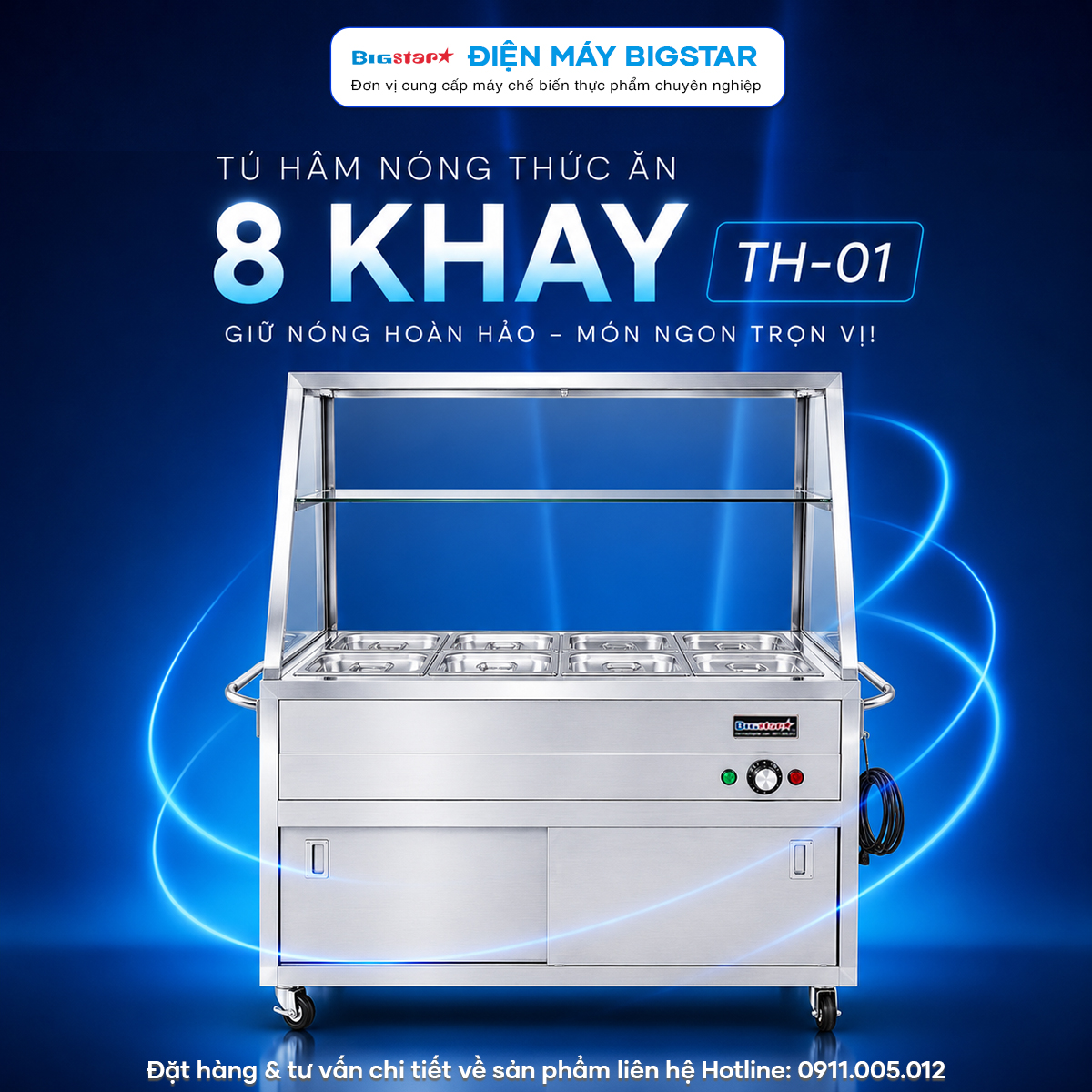 tu ham nong thuc an 8 khay TH 01 banner