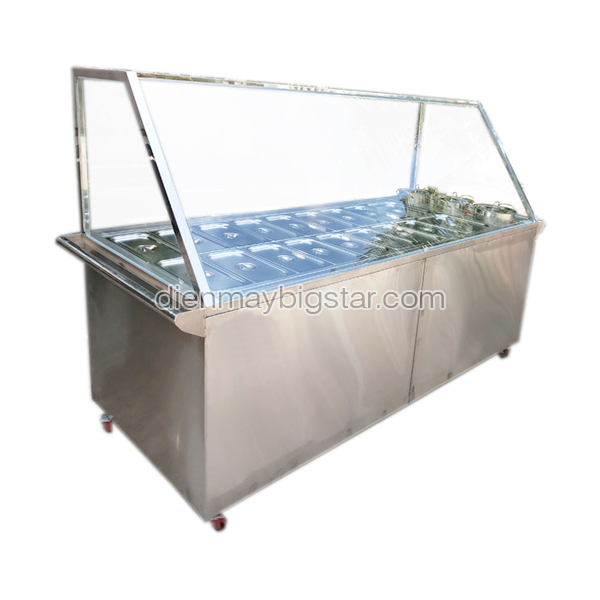 Quầy giữ nóng thức ăn 18 khay và 3 nồi 7 Quầy giữ nóng thức ăn 18 khay và 3 nồi