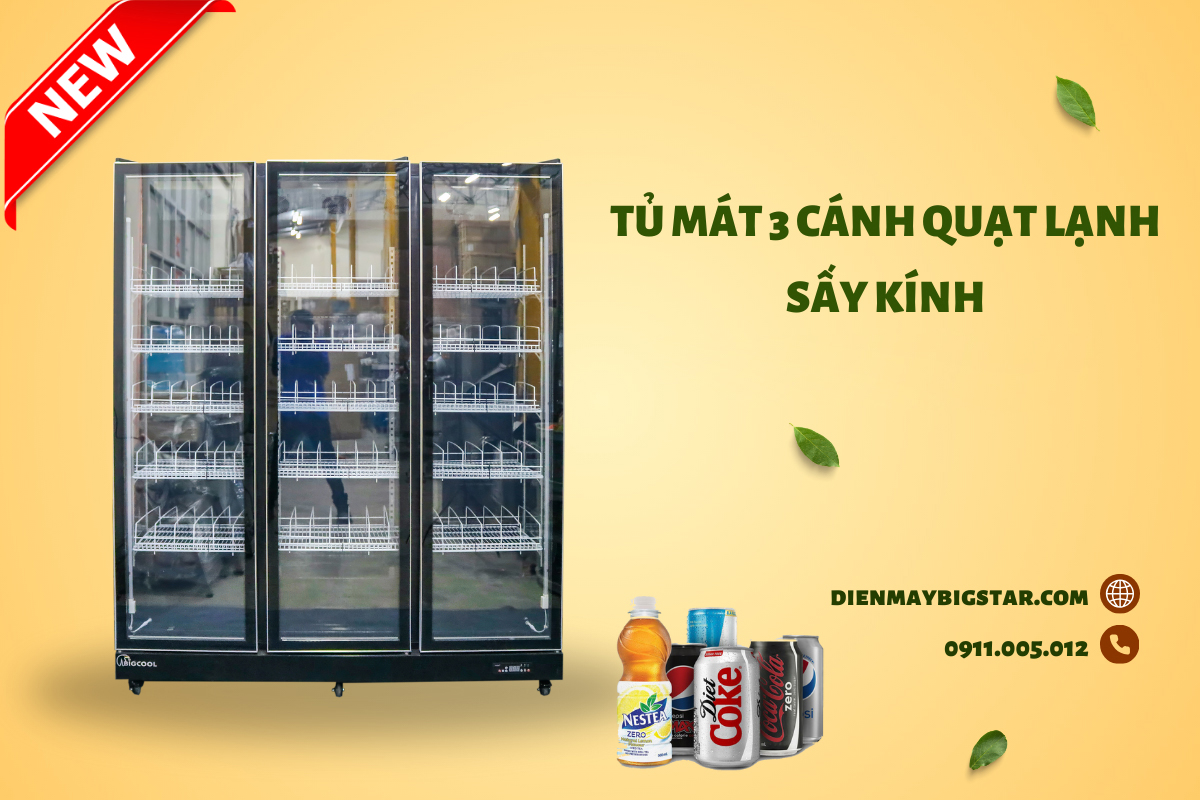 Tủ mát 3 cánh quạt lạnh sấy kính Luxury LRY-1650 16 tu mat 3 canh quat lanh say kinh luxury LRY 1650