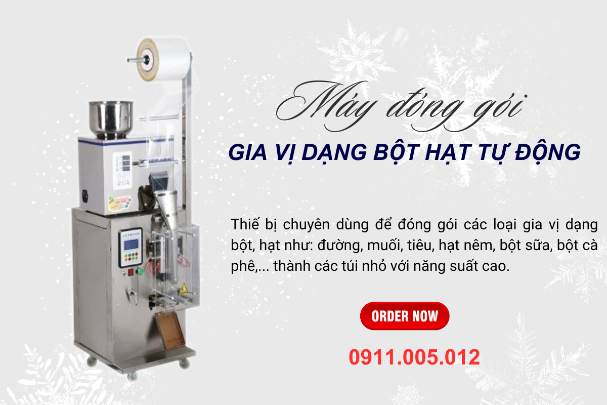 Máy đóng gói gia vị dạng bột hạt tự động 7 may dong goi gia vi dang bot hat tu dong 2