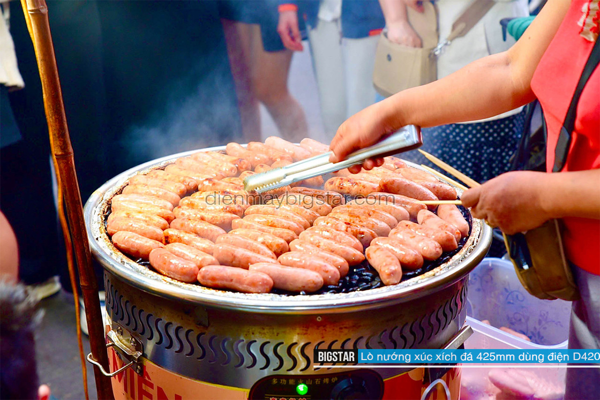 may nuong xuc xich da 425mm dung dien d420