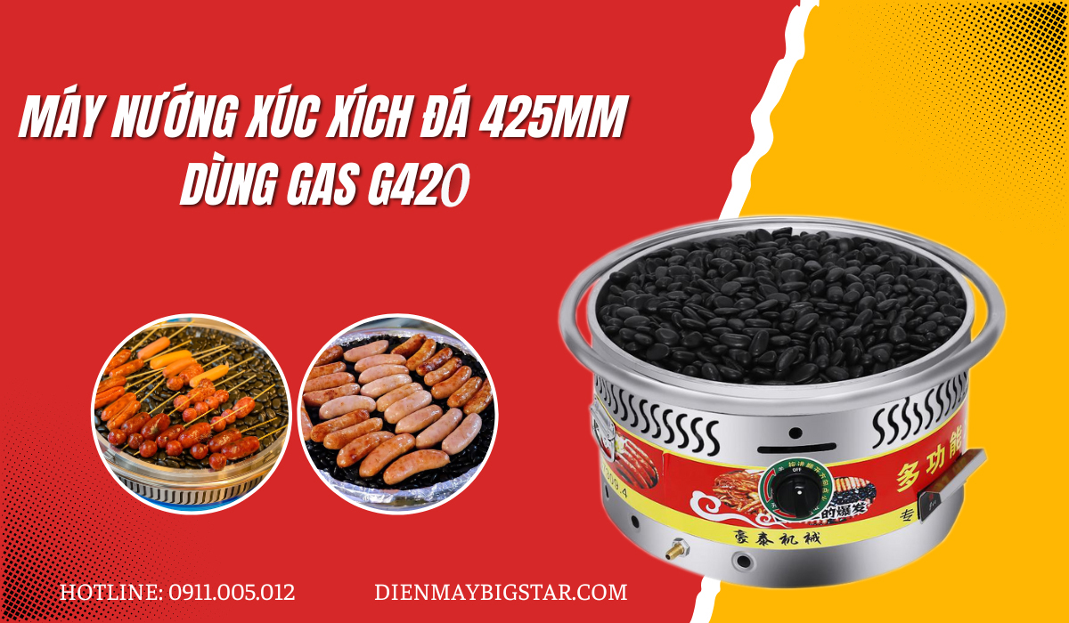 lo nuong xuc xich da 425mm dung gas G420 1