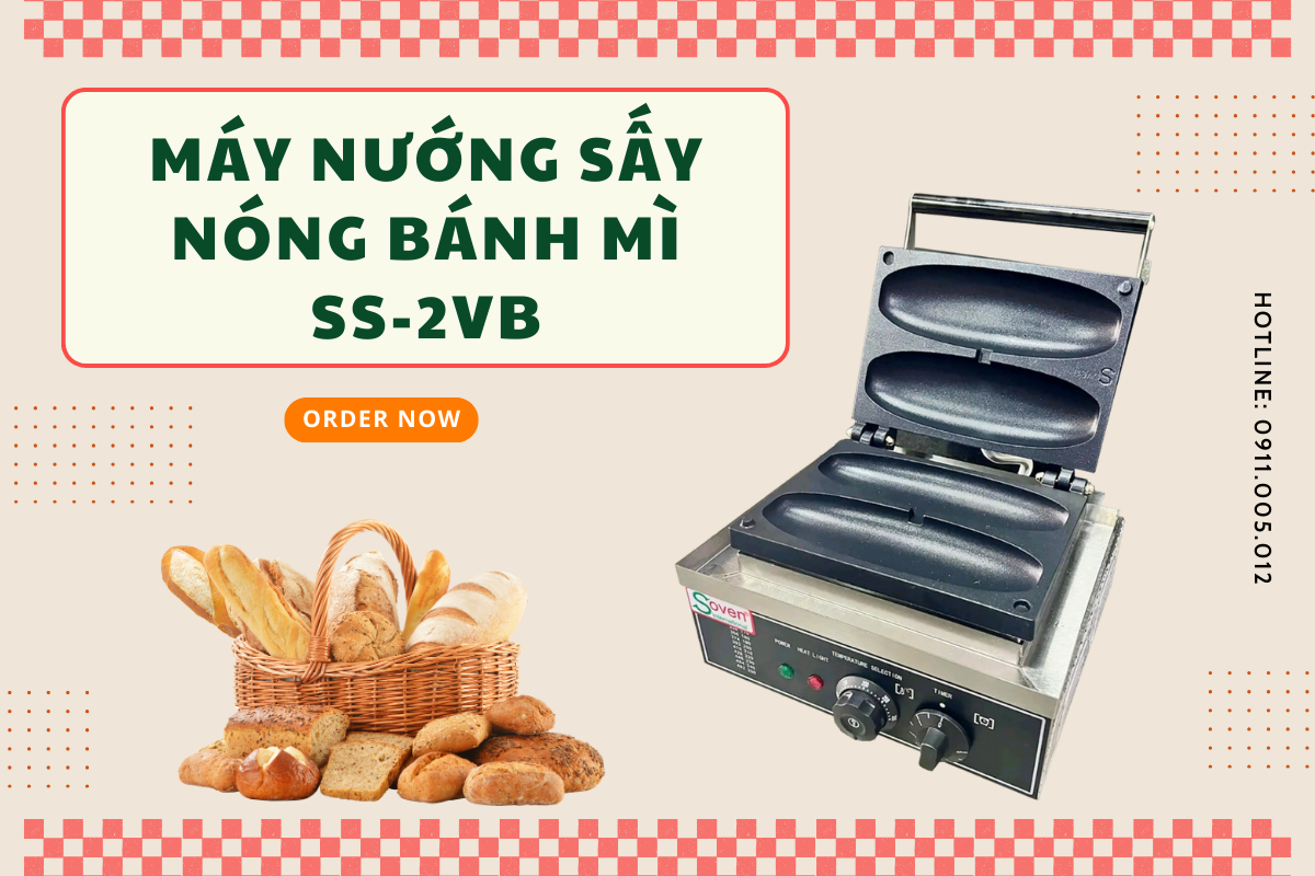 Máy nướng sấy nóng bánh mì SS-2VB
