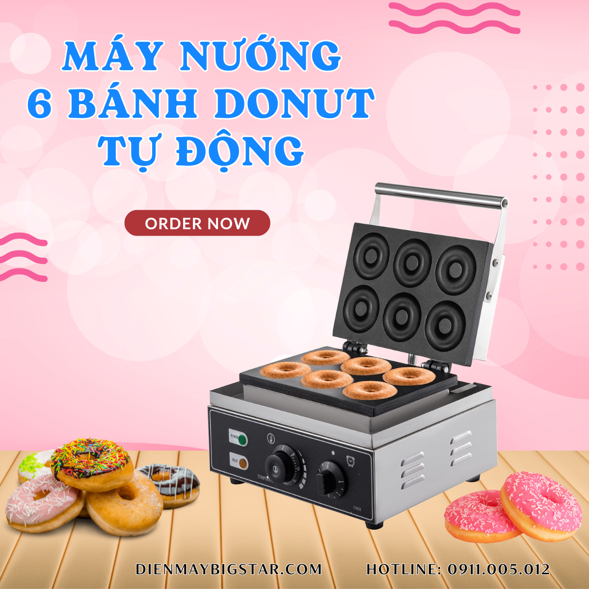 Máy nướng 6 bánh Donut tự động 11 Máy nướng 6 bánh Donut tự động
