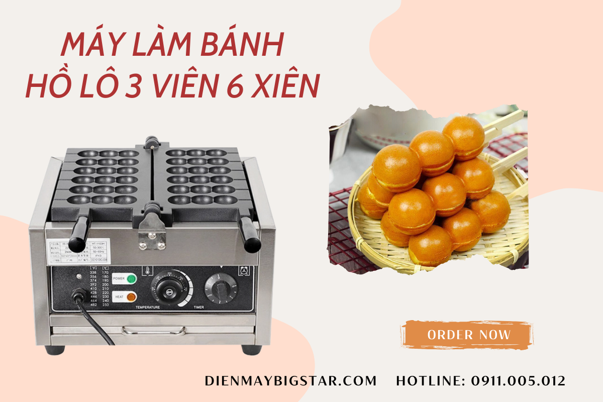 may lam banh ho lo 3 vien 6