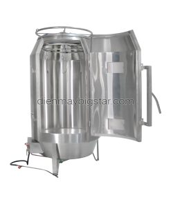 Lo quay heo nguyen con dung gas 9