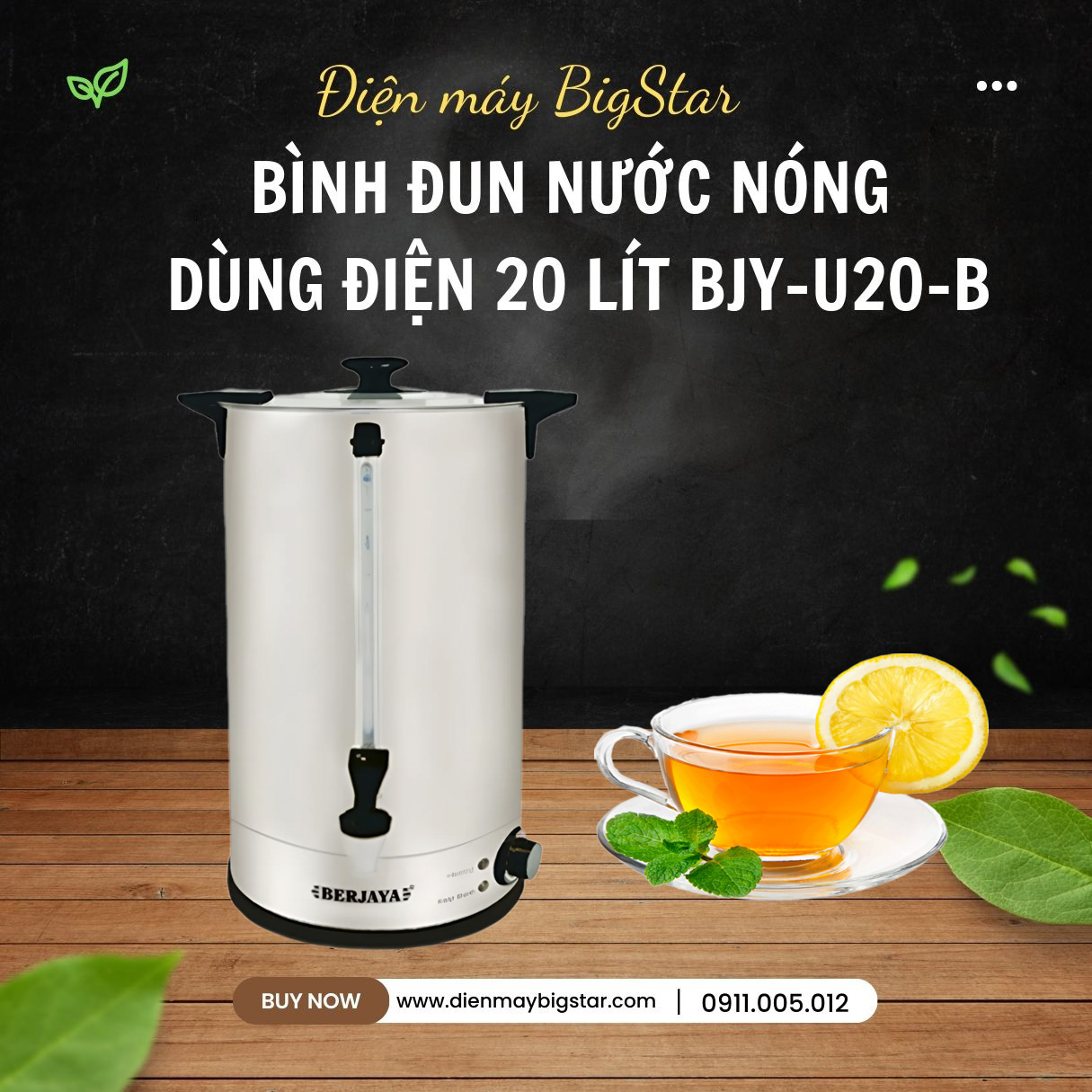 binh dun nuoc dung dien 20 lit BJY U20 B 4