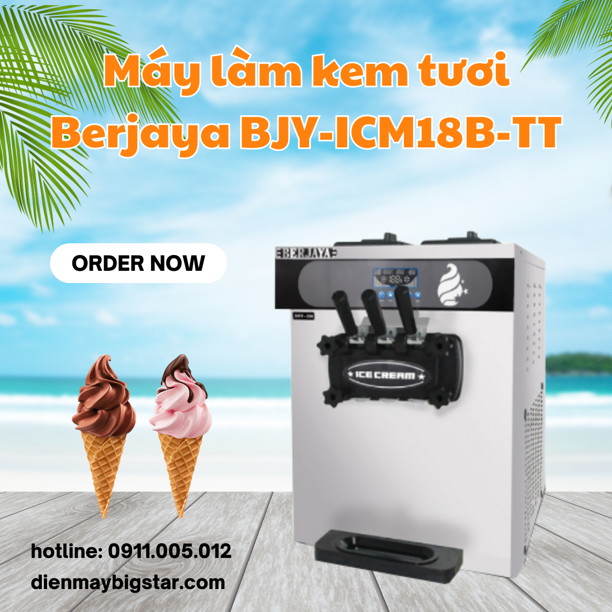 Máy làm kem tươi Berjaya BJY-ICM18B-TT