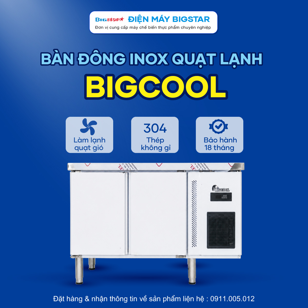 Bàn mát inox 1m2 quạt lạnh BigCool KV-1200QL 14 ban mat inox 1m2 quat lanh Bigcool KV 1200QL banner 1