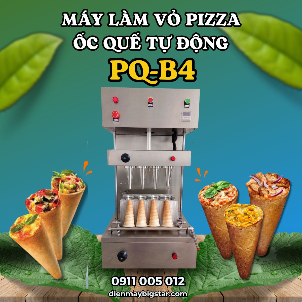 Máy làm pizza ốc quế tự động PQ-B4