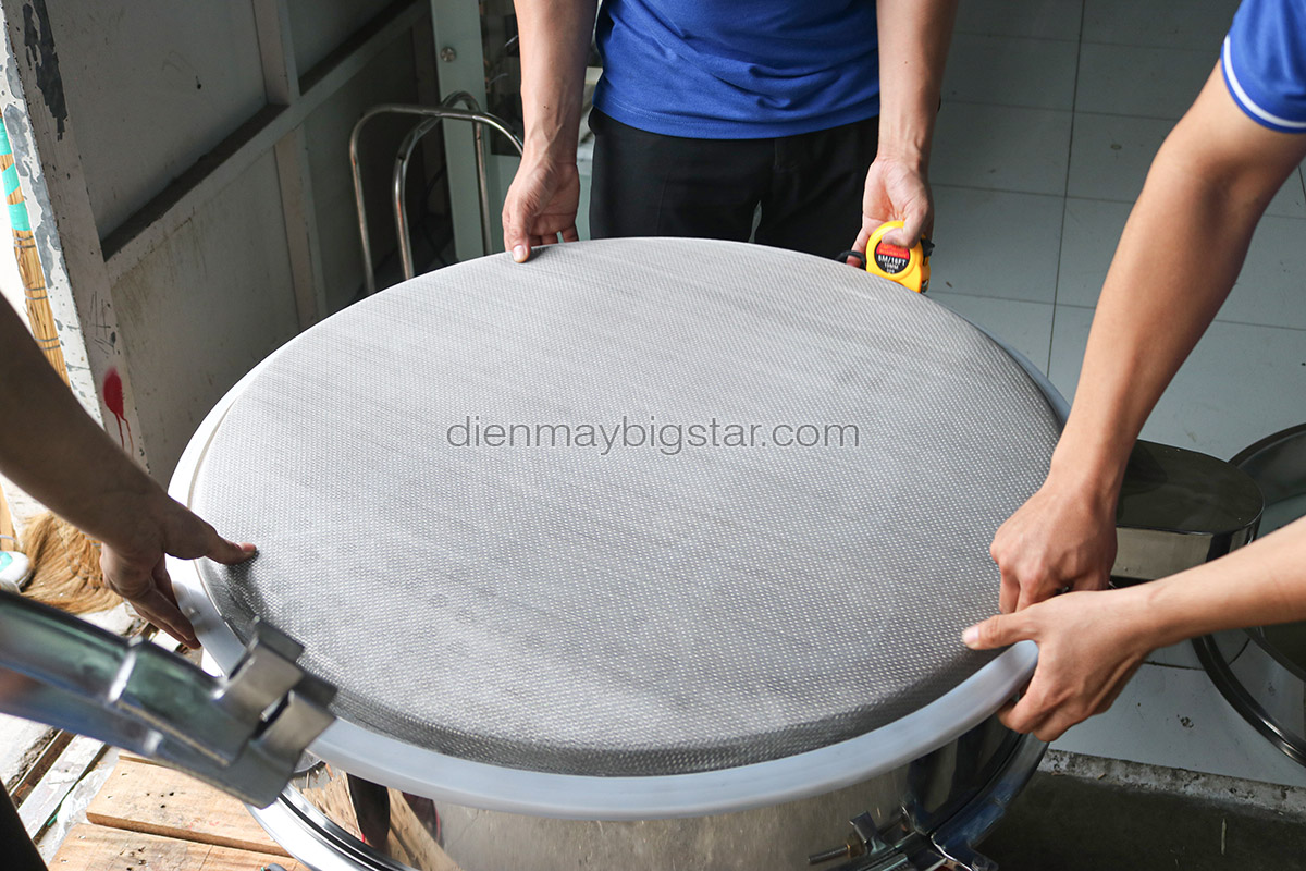 Máy sàng rung thực phẩm 2 tầng D1500 25 may sang rung thuc pham 2 tang d800 1 2
