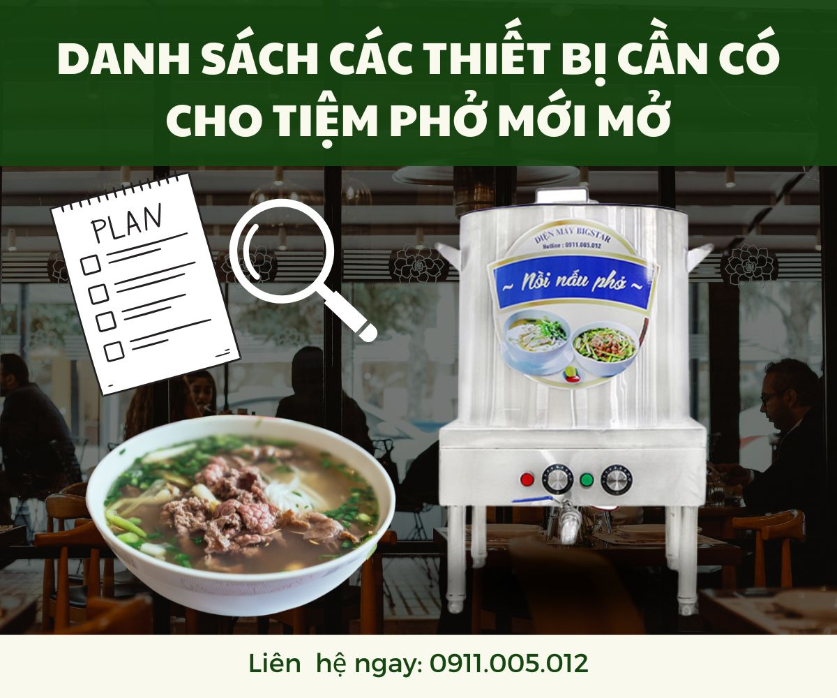 danh sach cac thiet bi can co cho tiem pho