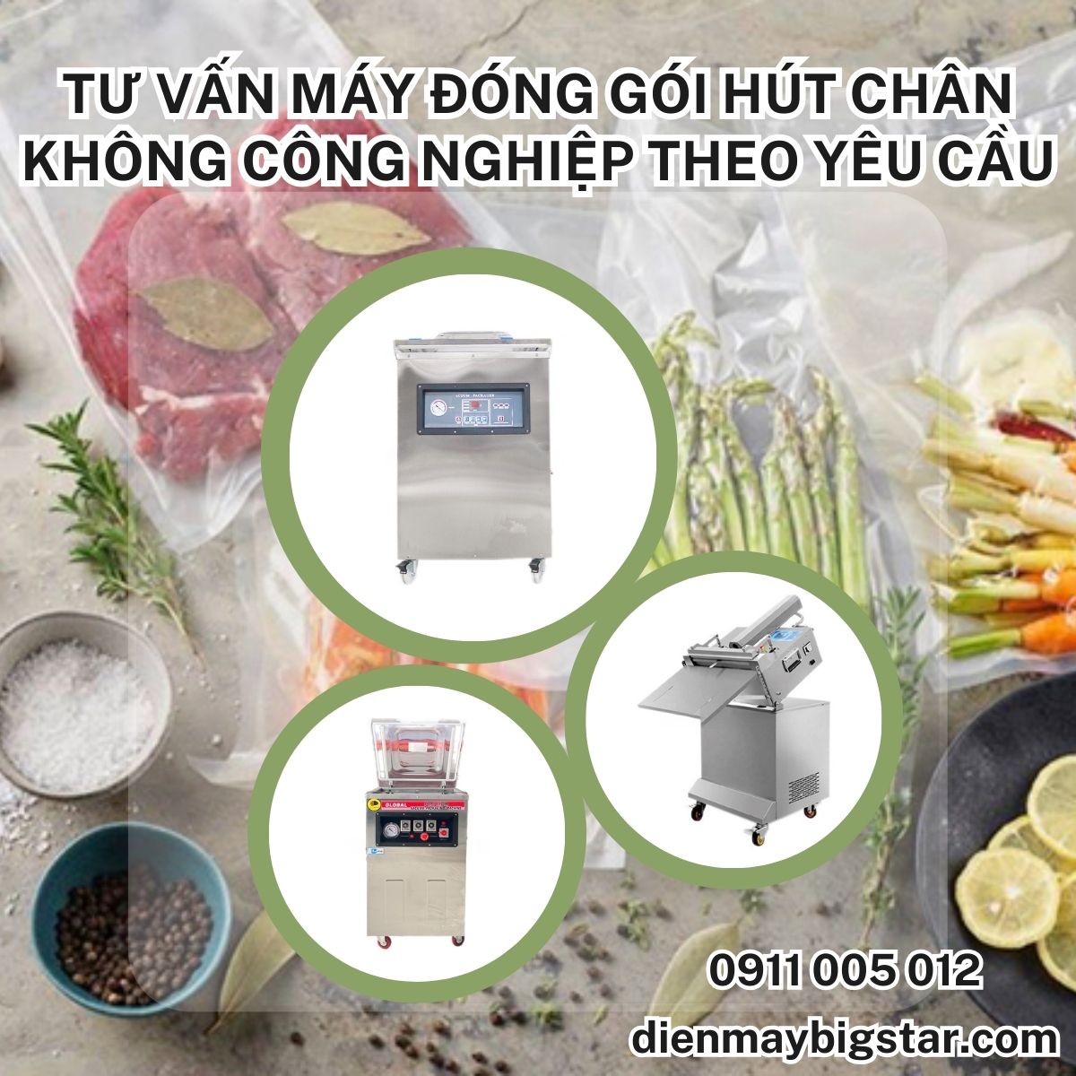 Tư vấn máy đóng gói hút chân không công nghiệp theo yêu cầu