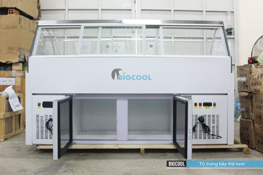 Tủ mát trưng bày thịt cá hải sản tươi sống siêu thị