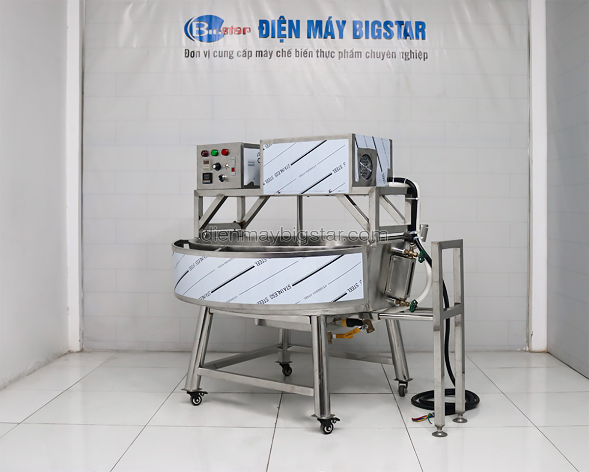 Máy rang muối tôm Tây Ninh