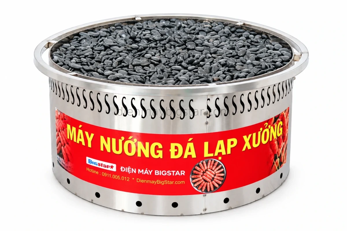 Lò nướng xúc xích đá 550mm dùng gas G520 17 may nuong xuc xich g520 7
