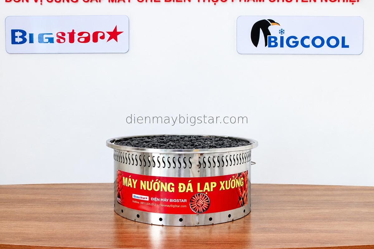 Lò nướng xúc xích đá 550mm dùng gas G520 14 lo nuong xuc xich da lap xuong g520