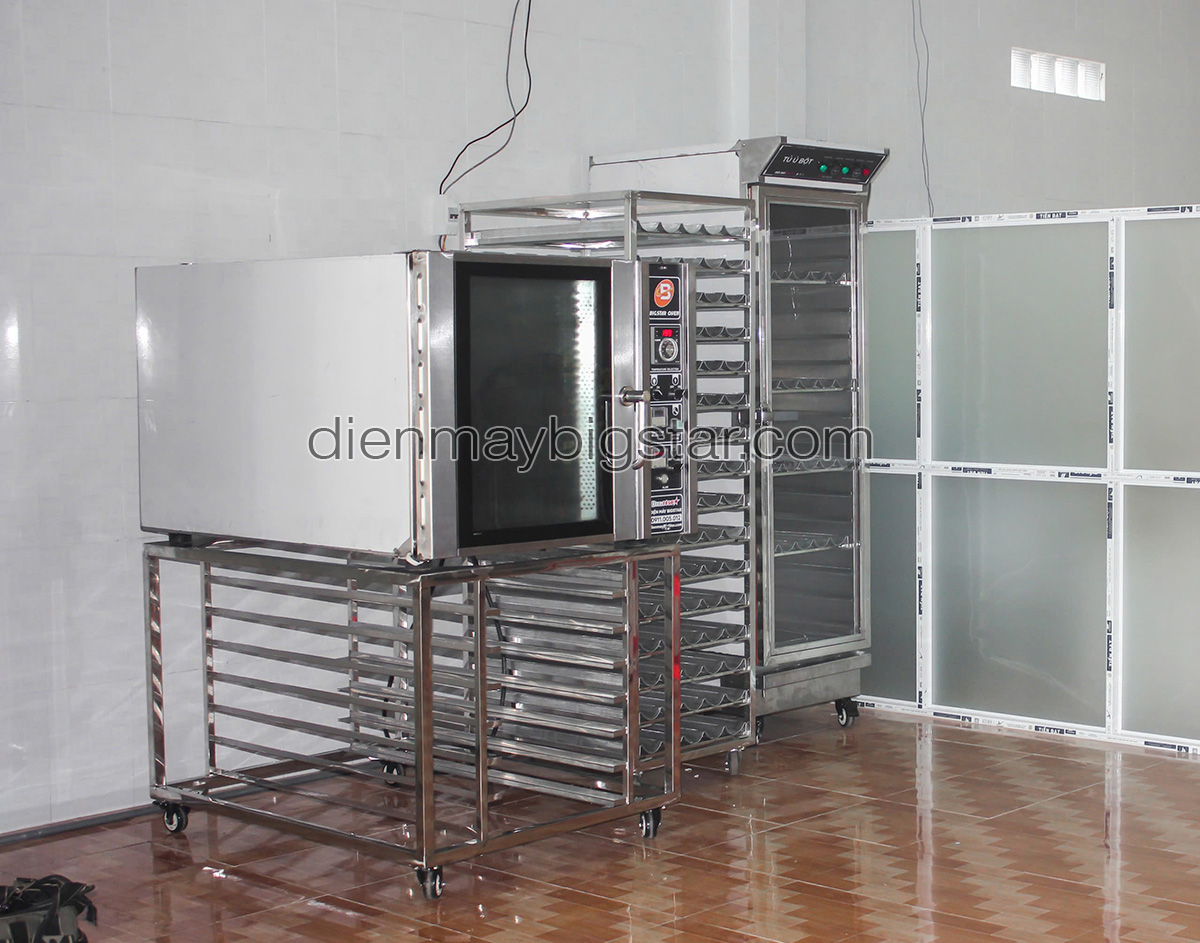 don hang lo nuong doi luu 5 khay tu bot 16 khay may tron bot 7kg may chia bot bang tay va phu kien nuong banh mi