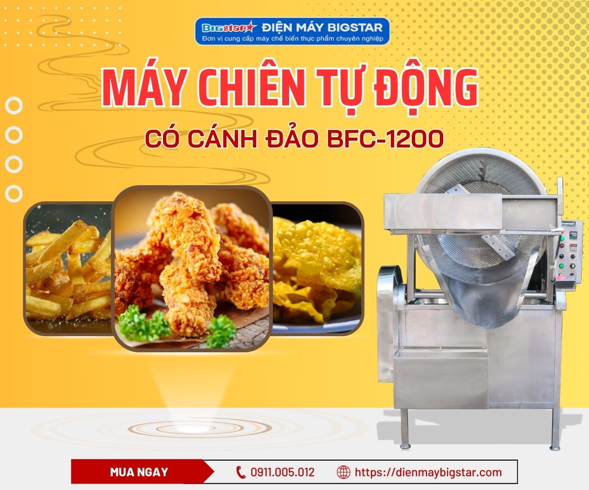 Máy chiên tự động có cánh đảo BFC-1200