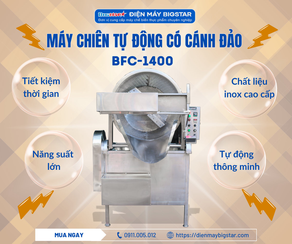 Máy chiên tự động có cánh đảo BFC-1400