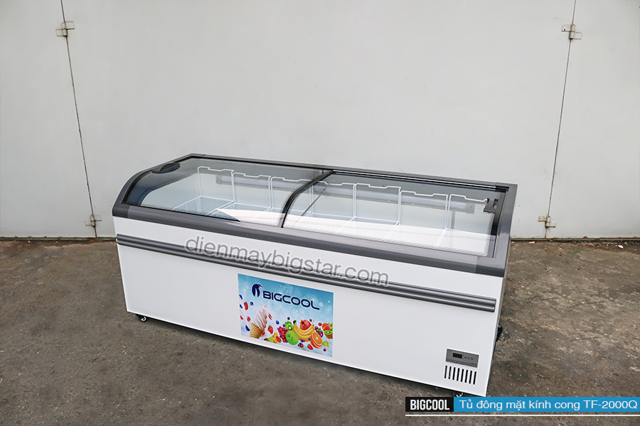 tủ đông trưng bày mặt kính