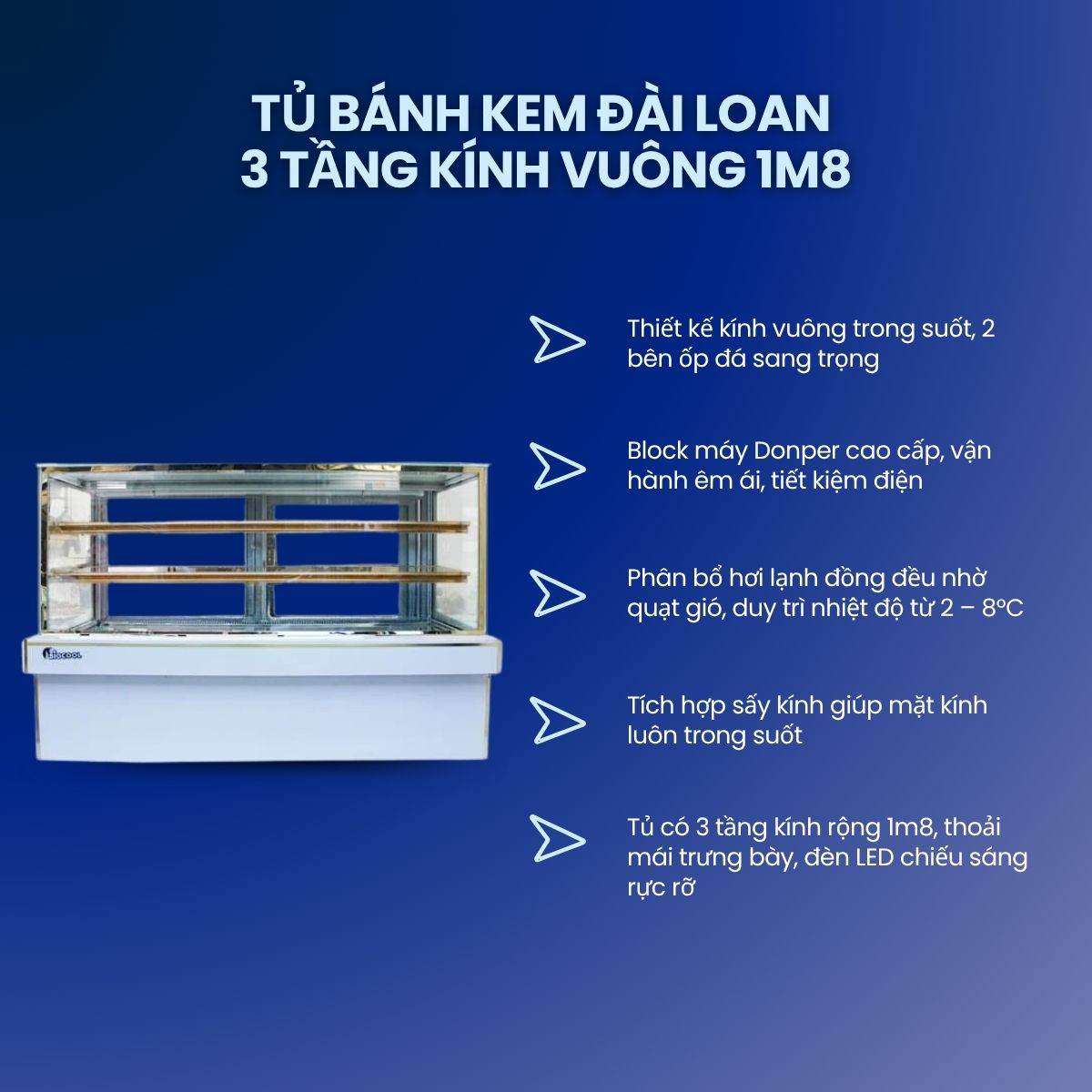 tủ lạnh bánh kem
