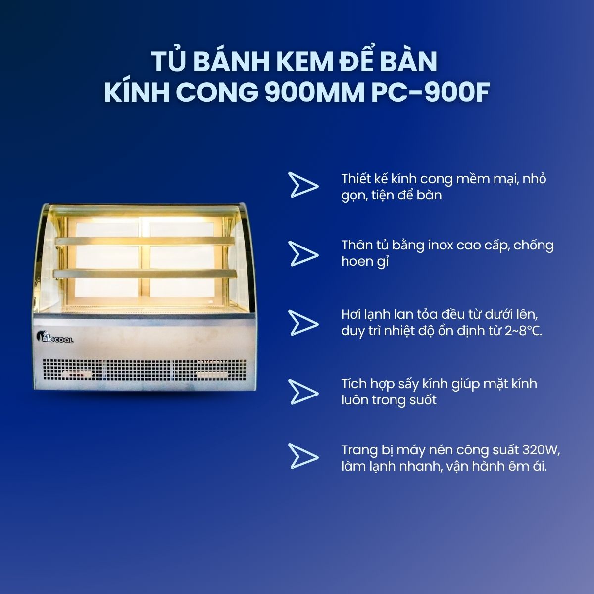 tủ lạnh bánh kem